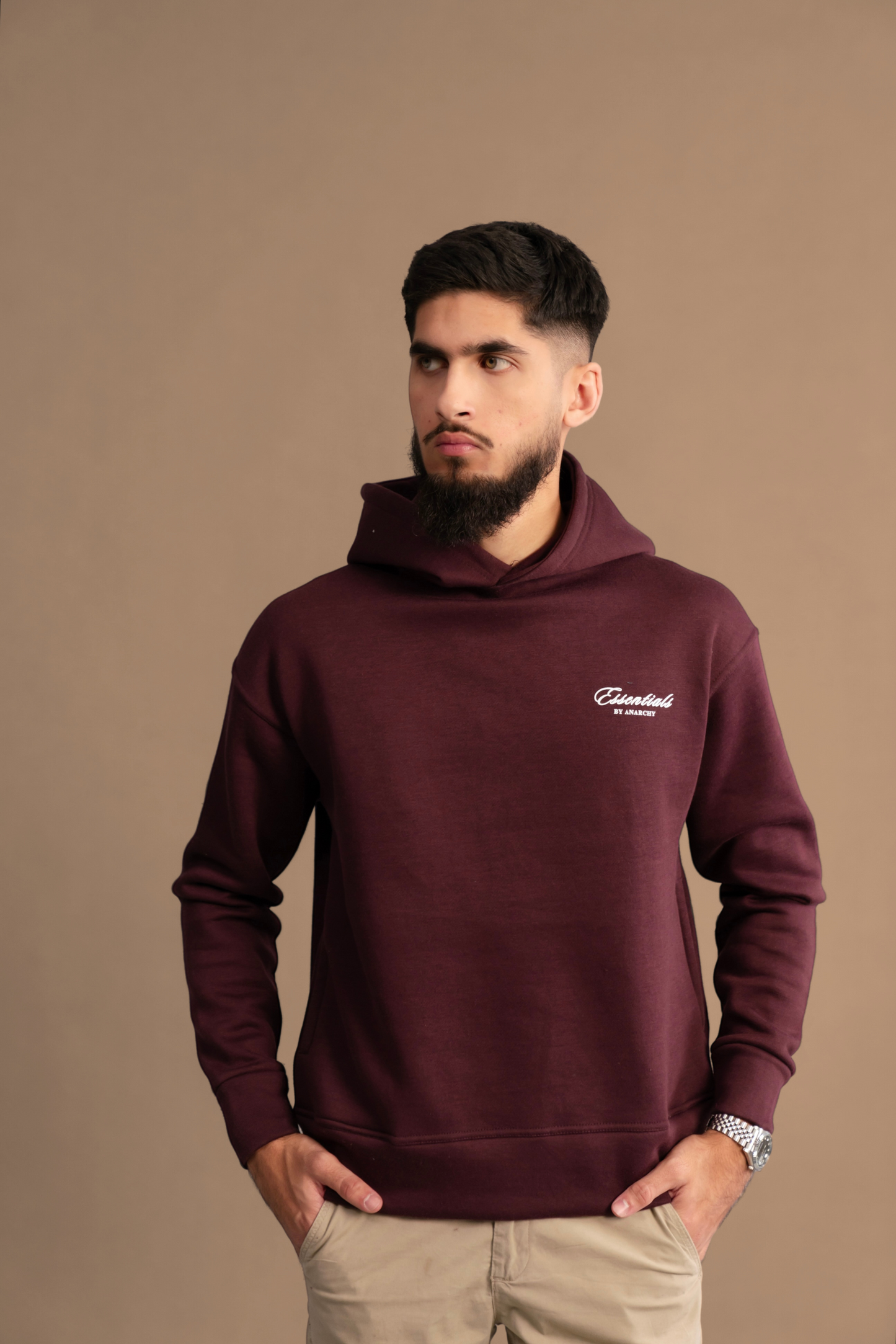 MAROON ESSENTIAL HOODIE