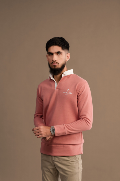 PINK RUGBY SWEATSHIRT