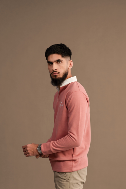 PINK RUGBY SWEATSHIRT