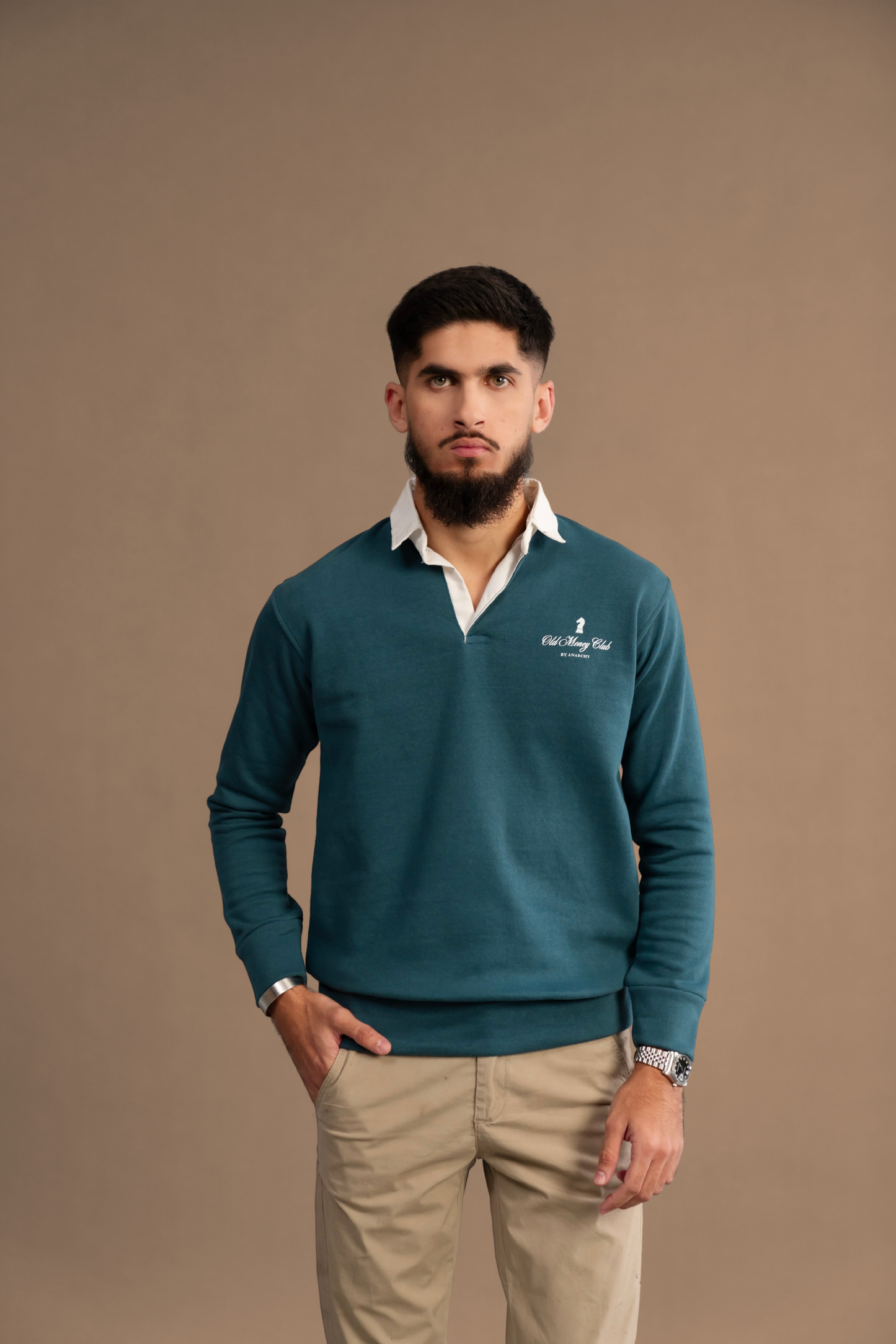 TEAL RUGBY SWEATSHIRT