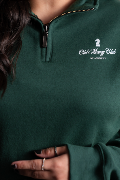 RACING GREEN ZIPPER SWEATSHIRT