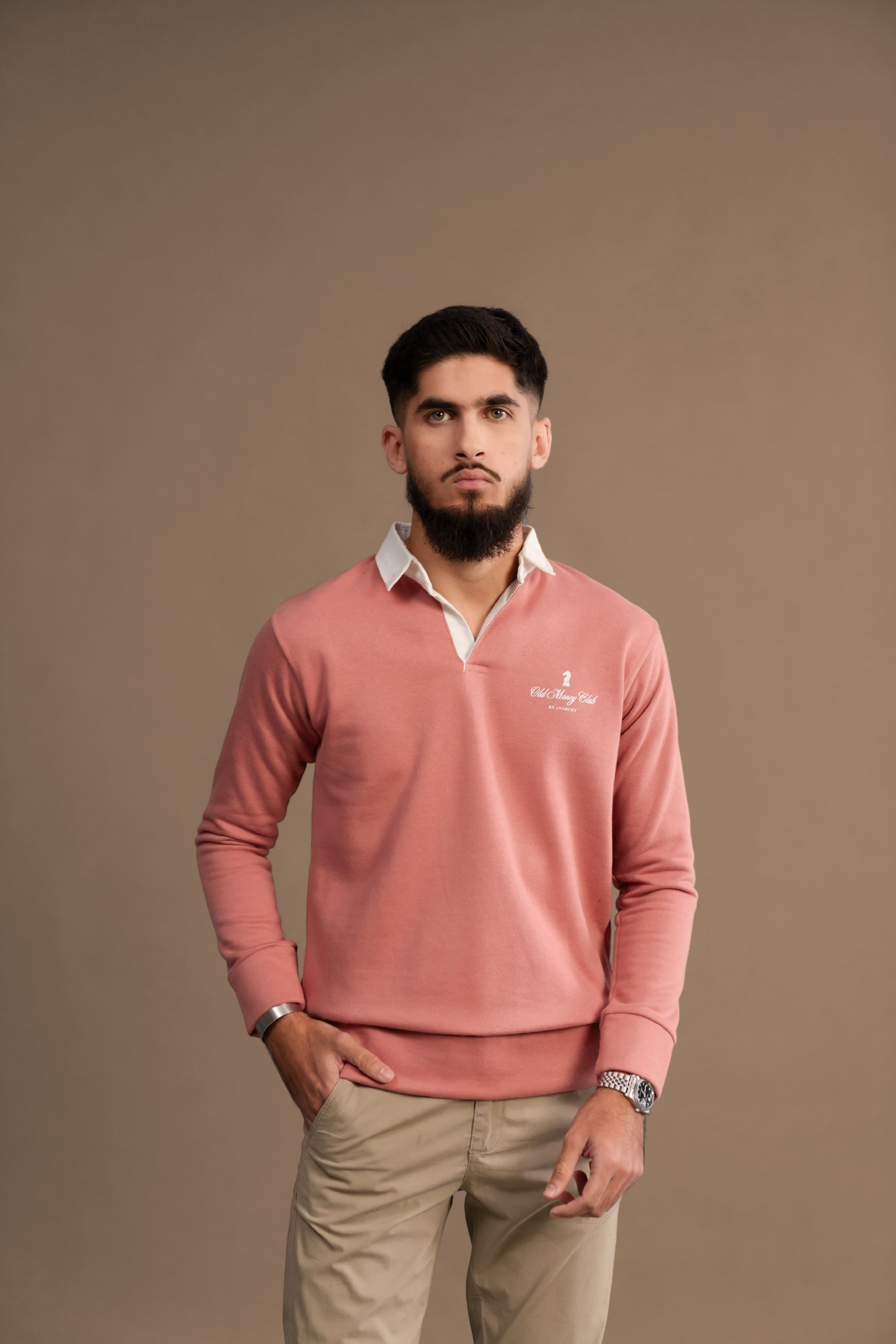 PINK RUGBY SWEATSHIRT