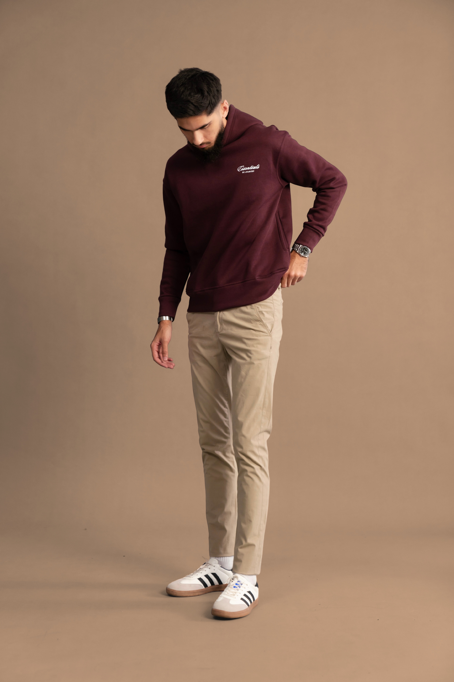 MAROON ESSENTIAL HOODIE