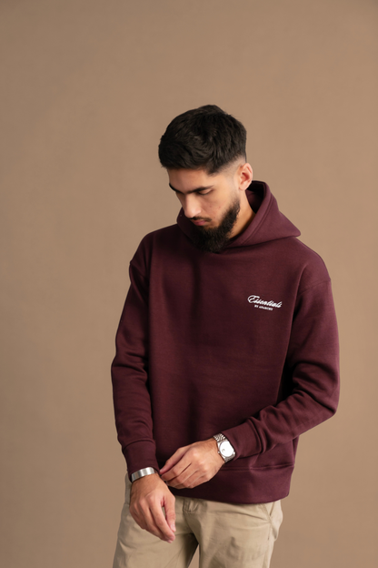 MAROON ESSENTIAL HOODIE