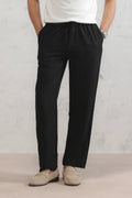 BLACK TAILORED FIT TROUSERS