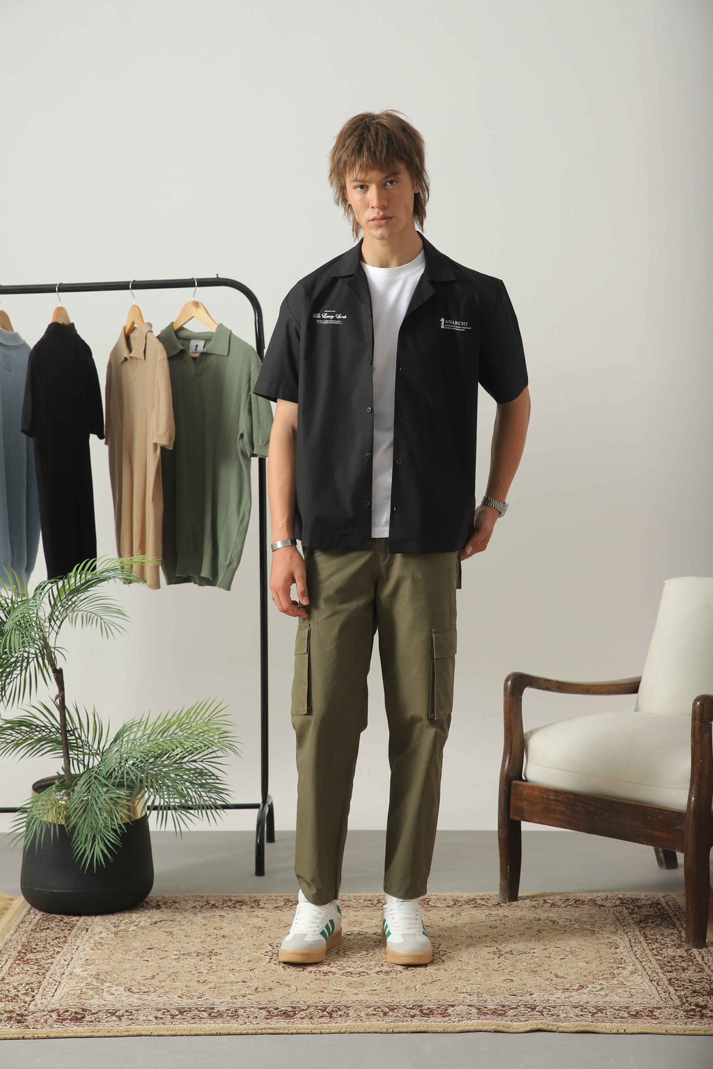 Black Vintage Cuban Shirt