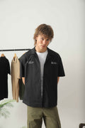 Black Vintage Cuban Shirt