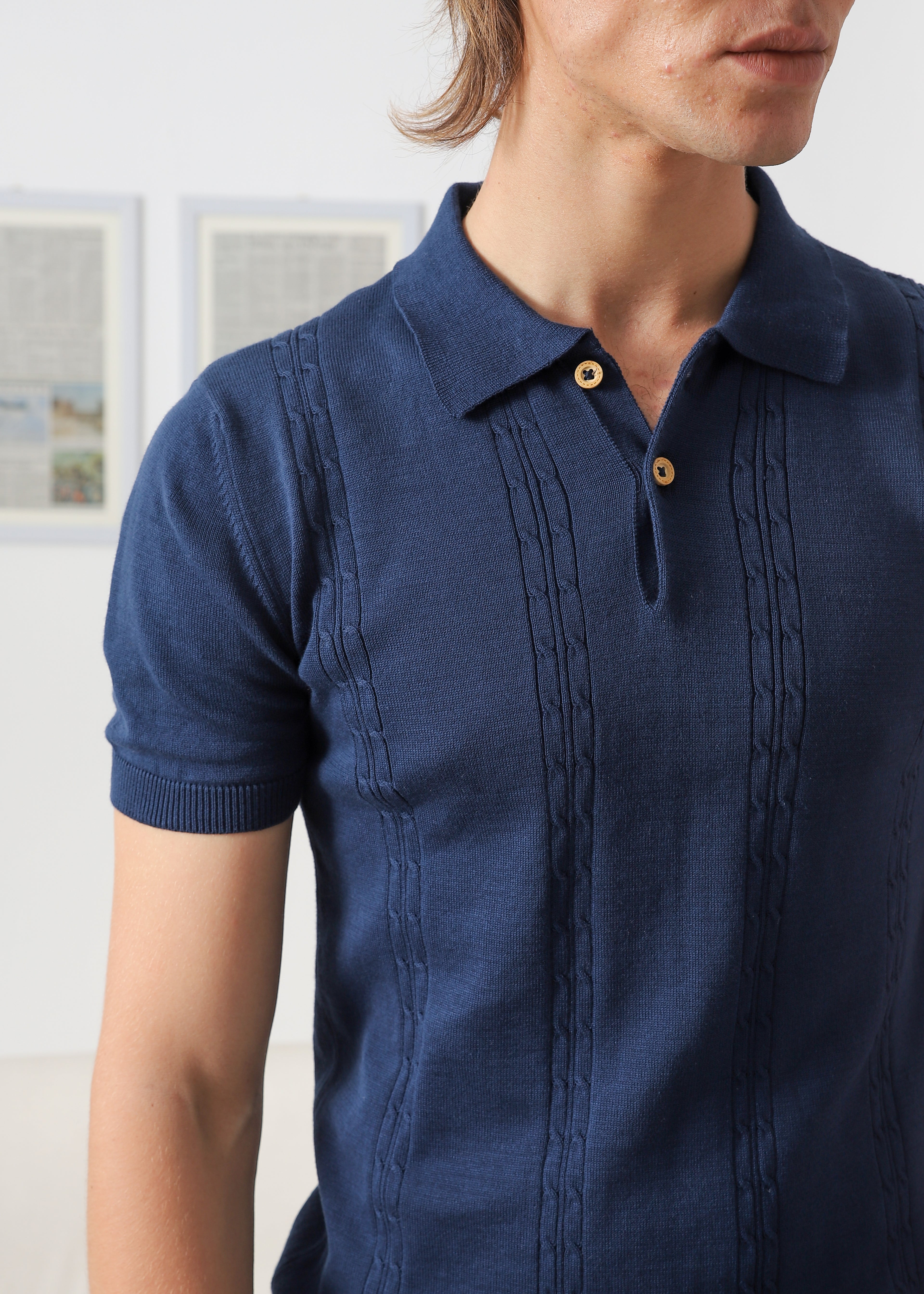 FRENCH NAVY BLUE PURE KNIT