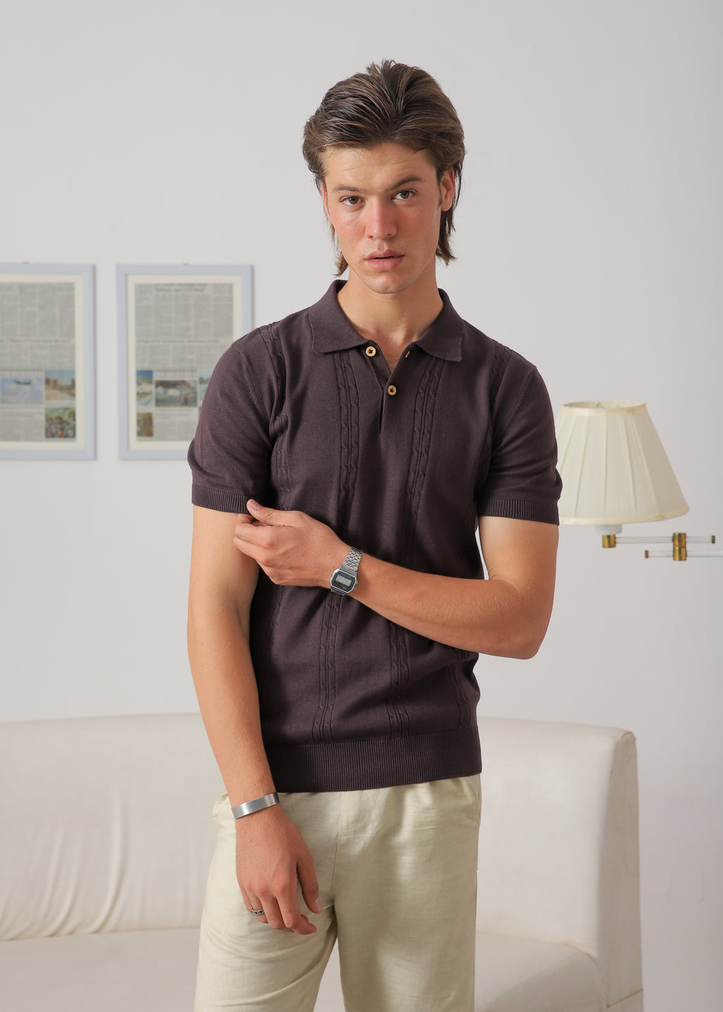 DARK BROWN PURE KNIT