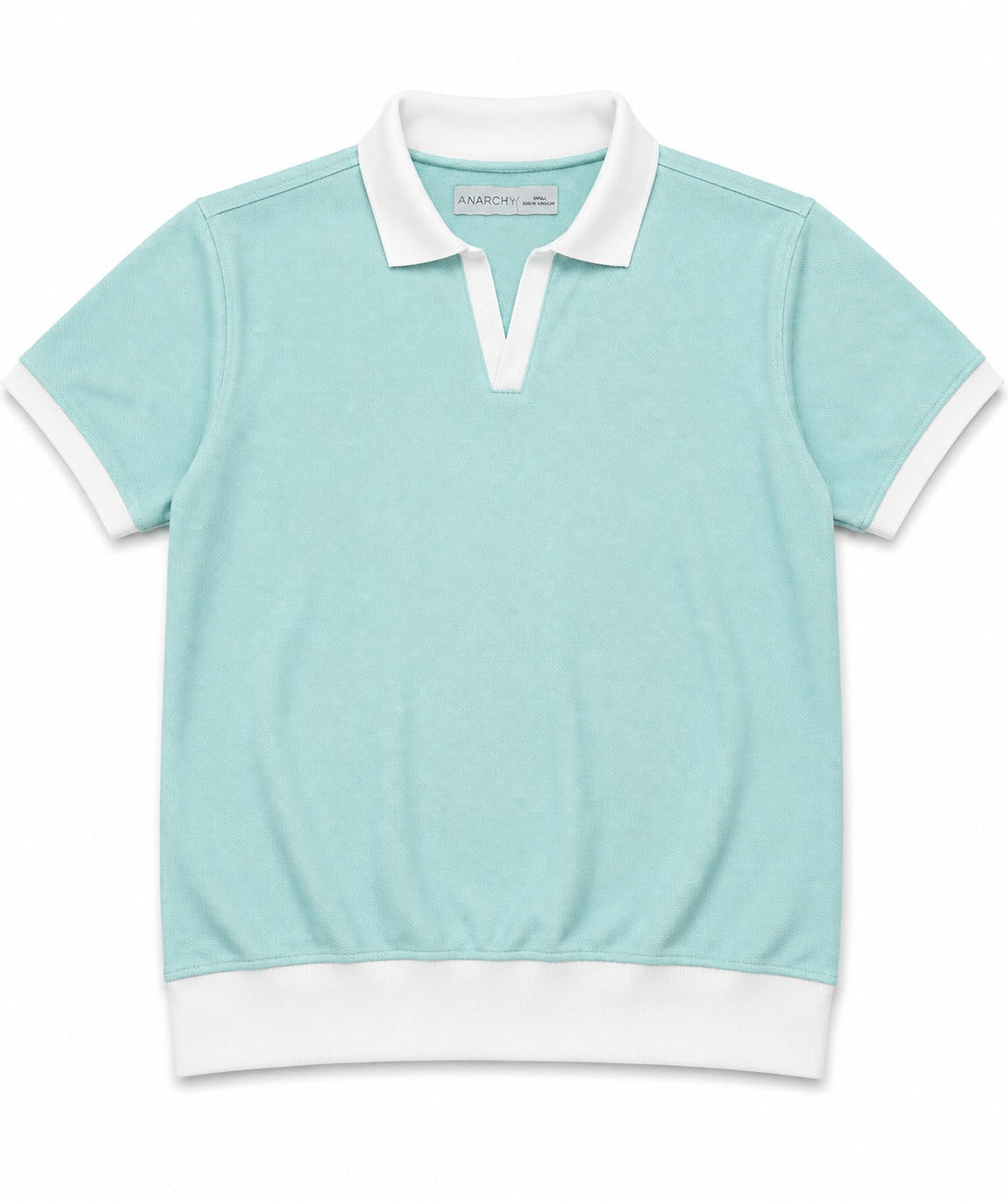 SEA GREEN CONTRAST COLLAR POLO
